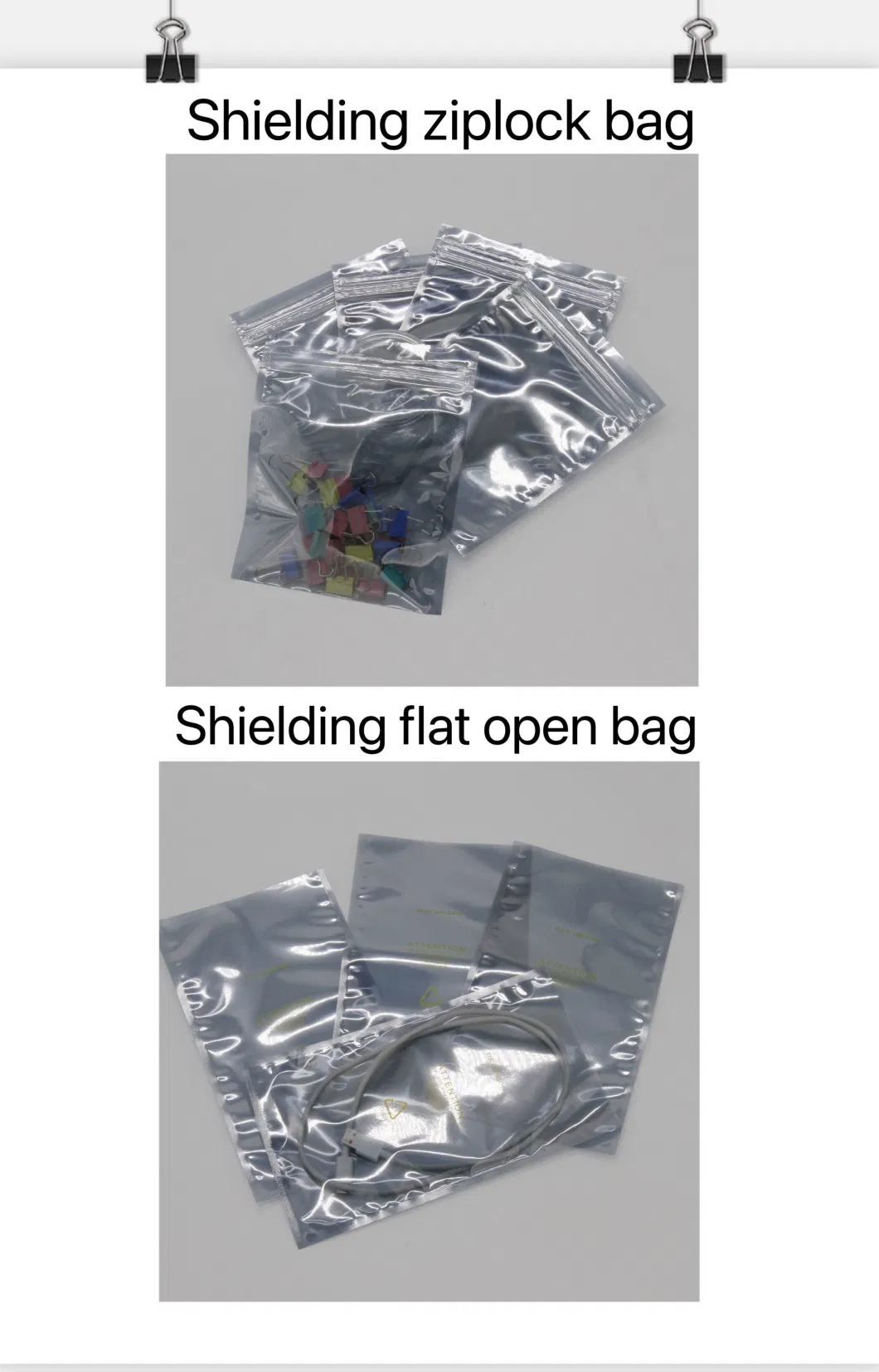 Custom Size ESD Anti Static Shielding Bags APET / CPP Material for Electronic Devices